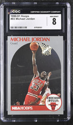 1990 NBA Hoops #65 Michael Jordan CGC 8