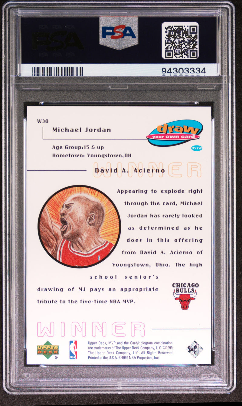1999 Upper Deck MVP Draw Your Own Trading Card Michael Jordan #W30 PSA 6