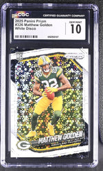 2025 Prizm #326 Matthew Golden White Disco CGC 10