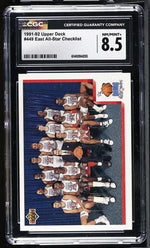 1991-92 Upper Deck #449 East All-Star Checklist East All-Star CGC 8.5