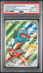 2026 Pokemon Mega Evolution First Partner Illustration Collection Series 1 Bulbasaur #037 PSA 10