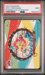 2023 Pokemon Gym Battle Campaign Sticker Wcs Yokohama PSA 9