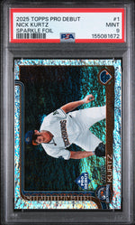 2025 Topps Pro Debut Sparkle Foil Nick Kurtz #PD-1 /175 PSA 9