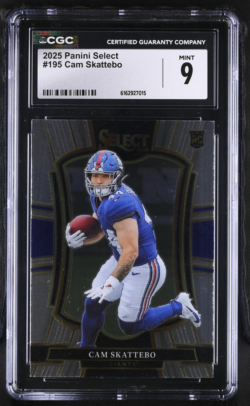 2025 Select #195 Cam Skattebo Premier Level CGC 9