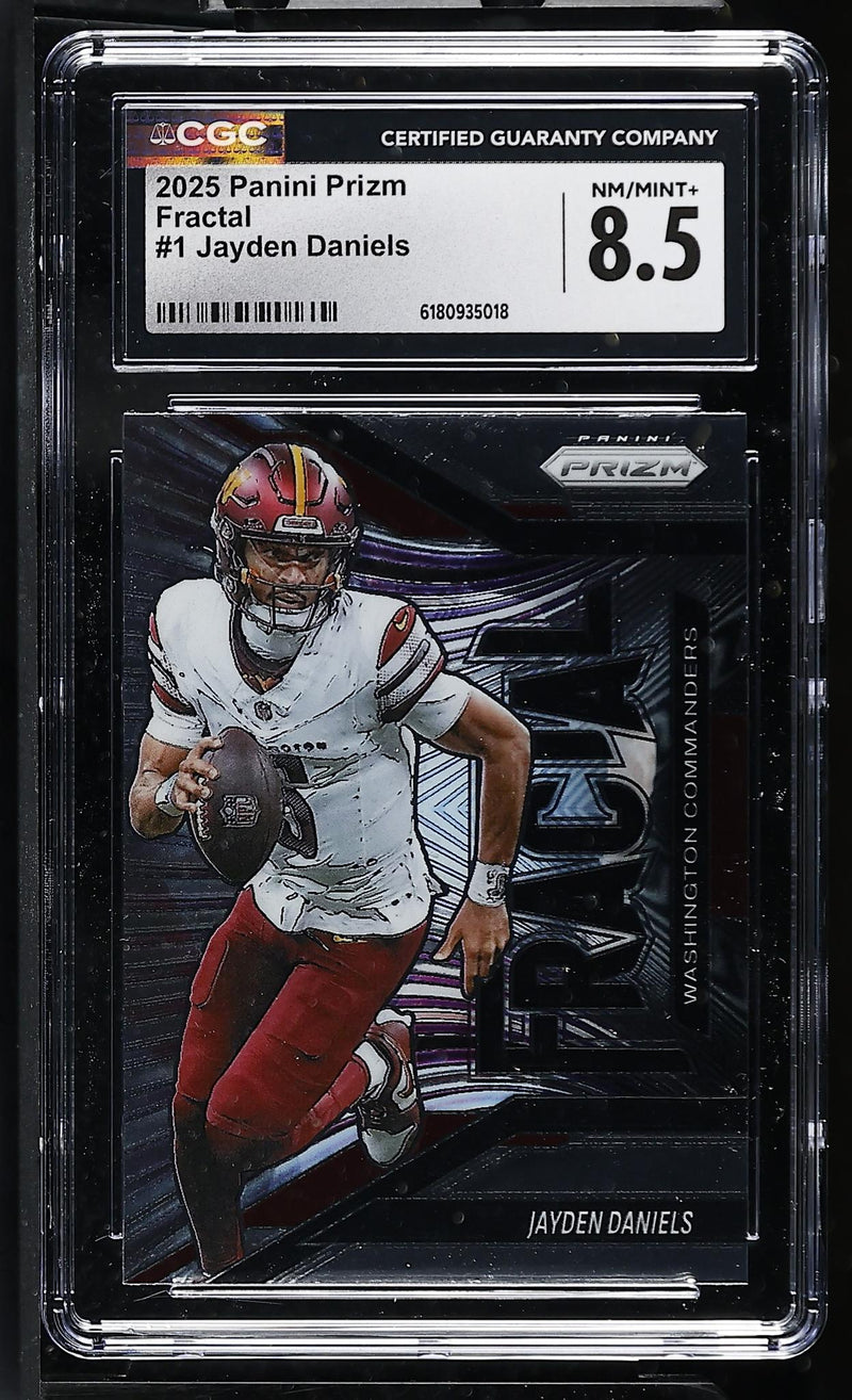2025 Prizm #1 Jayden Daniels Fractal CGC 8.5