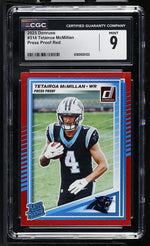 2025 Donruss #314 Tetairoa McMillan Press Proof Red CGC 9