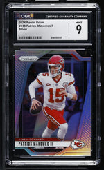 2024 Prizm #138 Patrick Mahomes II Silver CGC 9