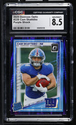 2025 Donruss Optic #228 Cam Skattebo Purple Shock CGC 8.5
