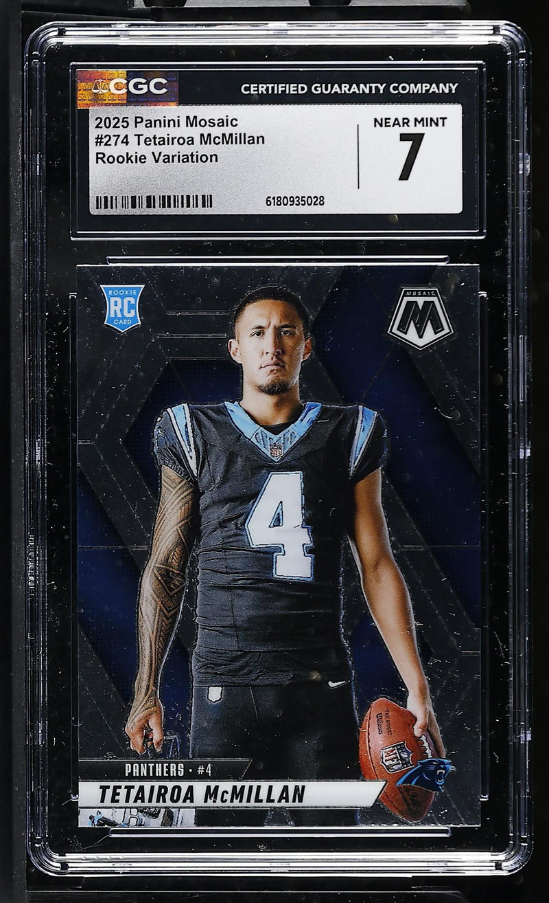 2025 Mosaic #274 Tetairoa McMillan Rookie Variation CGC 7
