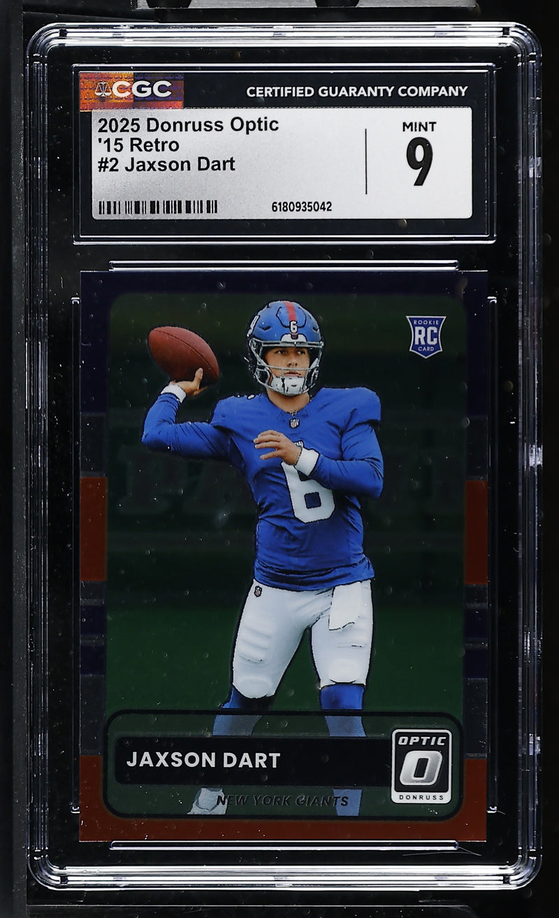2025 Donruss Optic #2 Jaxson Dart '15 Retro CGC 9