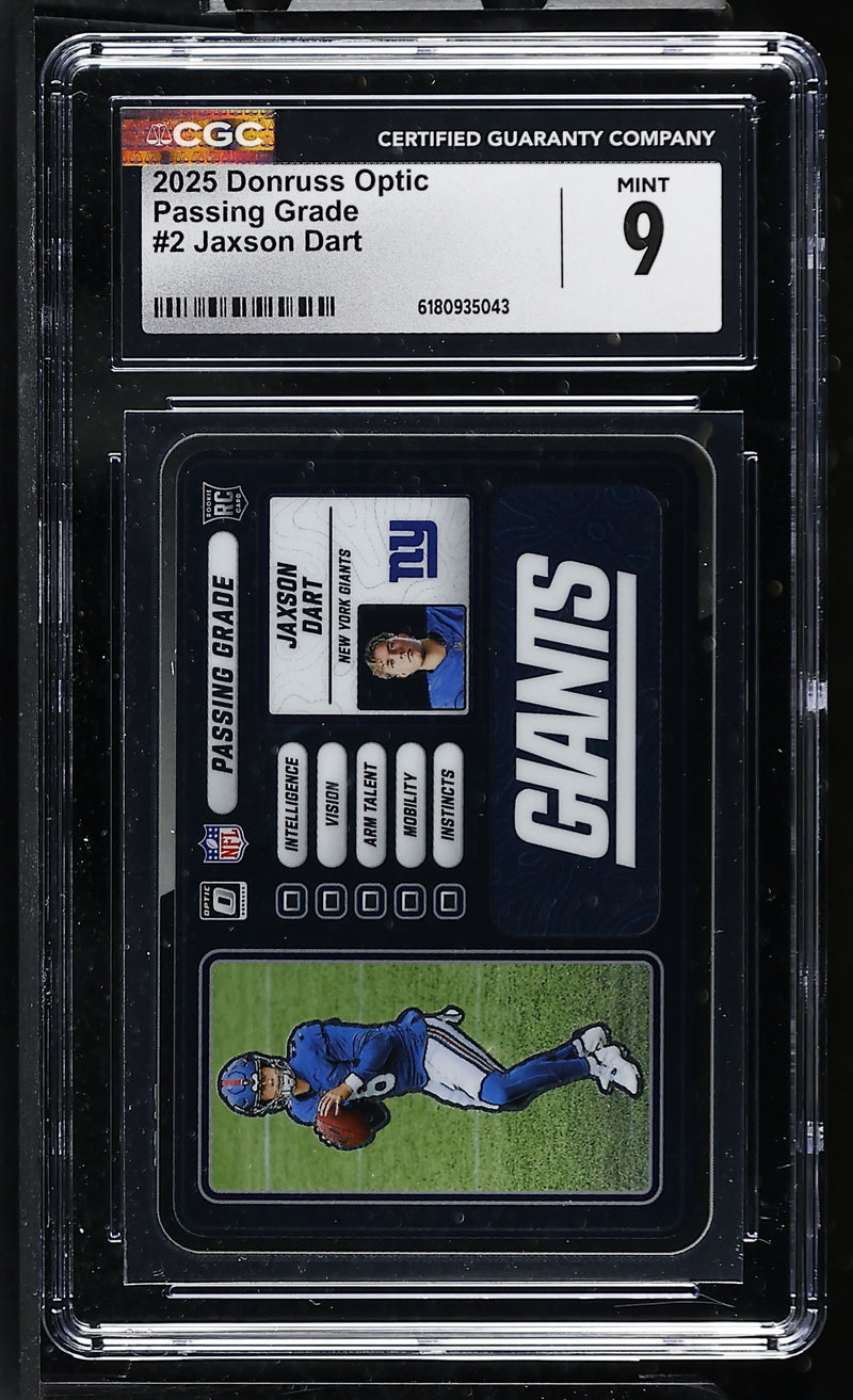 2025 Donruss Optic #2 Jaxson Dart Passing Grade CGC 9
