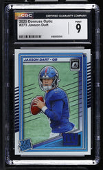 2025 Donruss Optic #273 Jaxson Dart Rated Rookie CGC 9