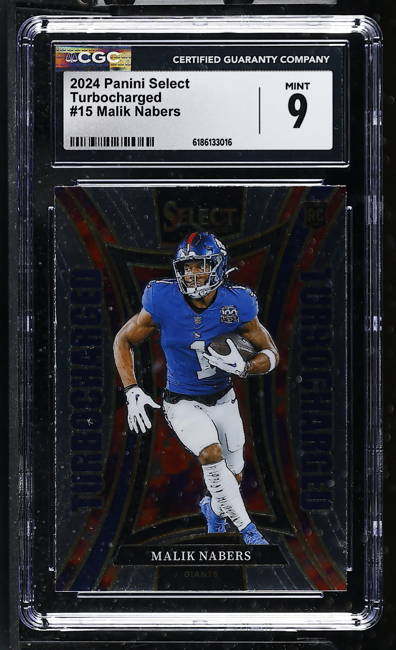 2024 Select Turbocharged #15 Malik Nabers Turbocharged CGC 9