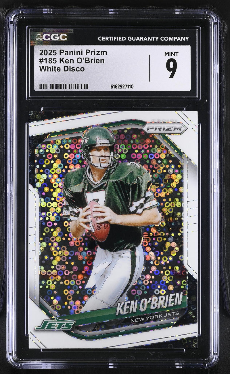 2025 Prizm #185 Ken O'Brien White Disco CGC 9