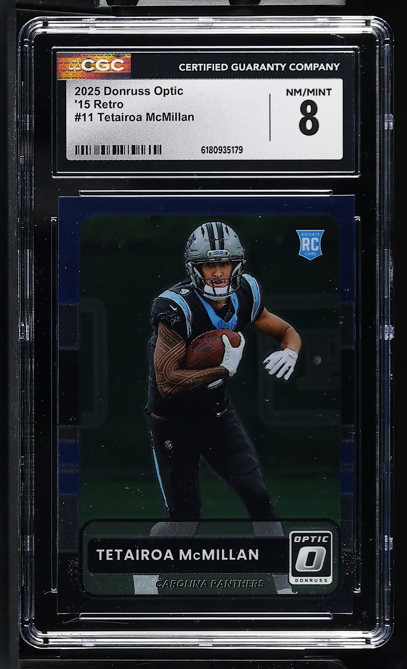 2025 Donruss Optic #11 Tetairoa McMillan '15 Retro CGC 8