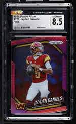 2025 Prizm #278 Jayden Daniels Pink CGC 8.5
