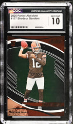 2025 Panini Absolute #177 Shedeur Sanders Absolute Football CGC 10