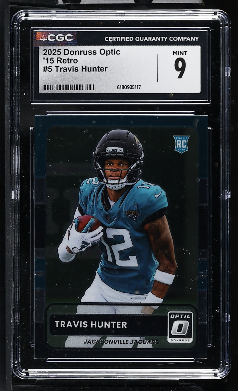 2025 Donruss Optic #5 Travis Hunter '15 Retro CGC 9
