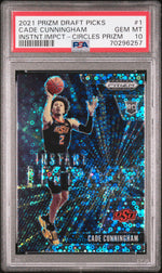 2021 Panini Prizm Draft Picks Instant Impact Circles Prizm Cade Cunningham #1 PSA 10