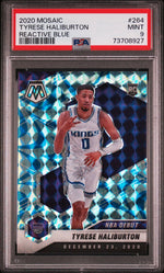 2020 Panini Mosaic Reactive Blue Mosaic Tyrese Haliburton #264 PSA 9