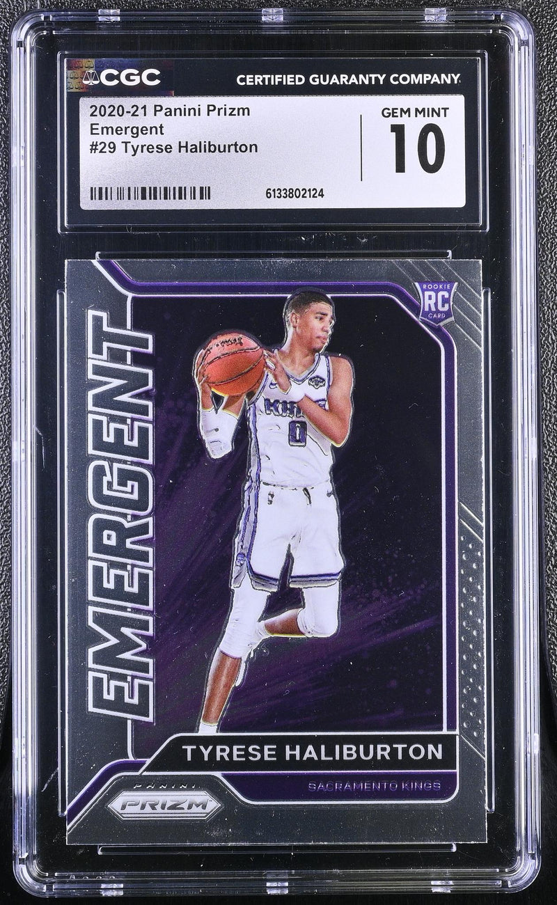 2020 Prizm #29 Tyrese Haliburton Emergent CGC 10