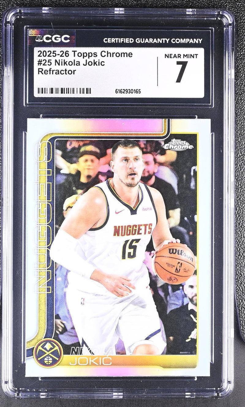 2025 Topps Chrome #25 Nikola Jokic Refractor CGC 7