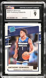 2020 Donruss #201 Anthony Edwards Rated Rookie CGC 9