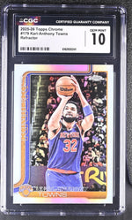 2025 Topps Chrome #179 Karl-Anthony Towns Refractor CGC 10