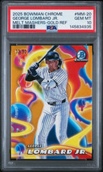 2025 Bowman Chrome Melt Mashers Gold Refractors George Lombard Jr. #MM20 /50 PSA 10