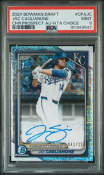 2024 Chrome Draft Autographs Hta Choice Refractors Jac Caglianone #CPAJC /150 PSA 9