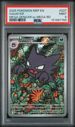 2025 Pokemon Mega Evolution Black Star Promo Mega Battle Deck Haunter #027 PSA 9