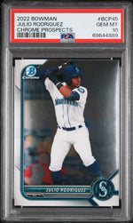 2022 Bowman Chrome Prospect Julio Rodriguez #BCP45 PSA 10