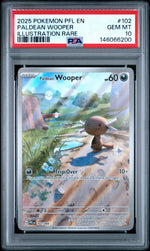 2025 Pokemon Mega Evolution Phantasmal Flames Illustration Rare Paldean Wooper #102 PSA 10