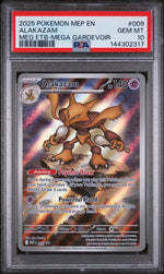 2025 Pokemon Mega Evolution Black Star Promo Mega Gardevoir Elite Trainer Box Alakazam #009 PSA 10