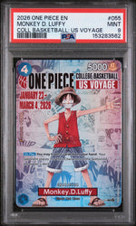 2026 One Piece Promo College Basketball US Voyage Monkey D. Luffy #P-055 PSA 9