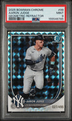 2025 Bowman Chrome Geometric Refractors Aaron Judge #99 /499 PSA 9