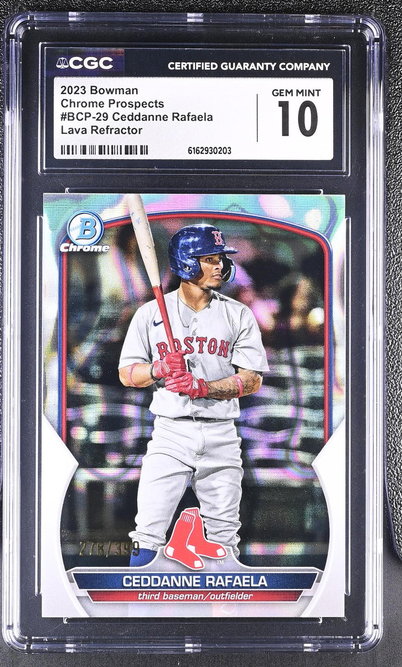 2023 Bowman Chrome #BCP-29 Ceddanne Rafaela Lava Refractor /399 CGC 10