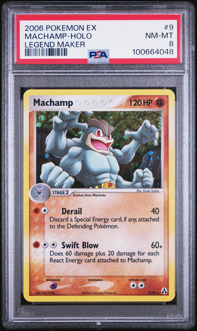 2006 Pokemon Ex Legend Maker Holo Machamp #9 PSA 8