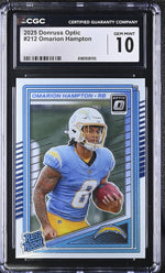 2025 Donruss Optic #212 Omario Hampton CGC 10