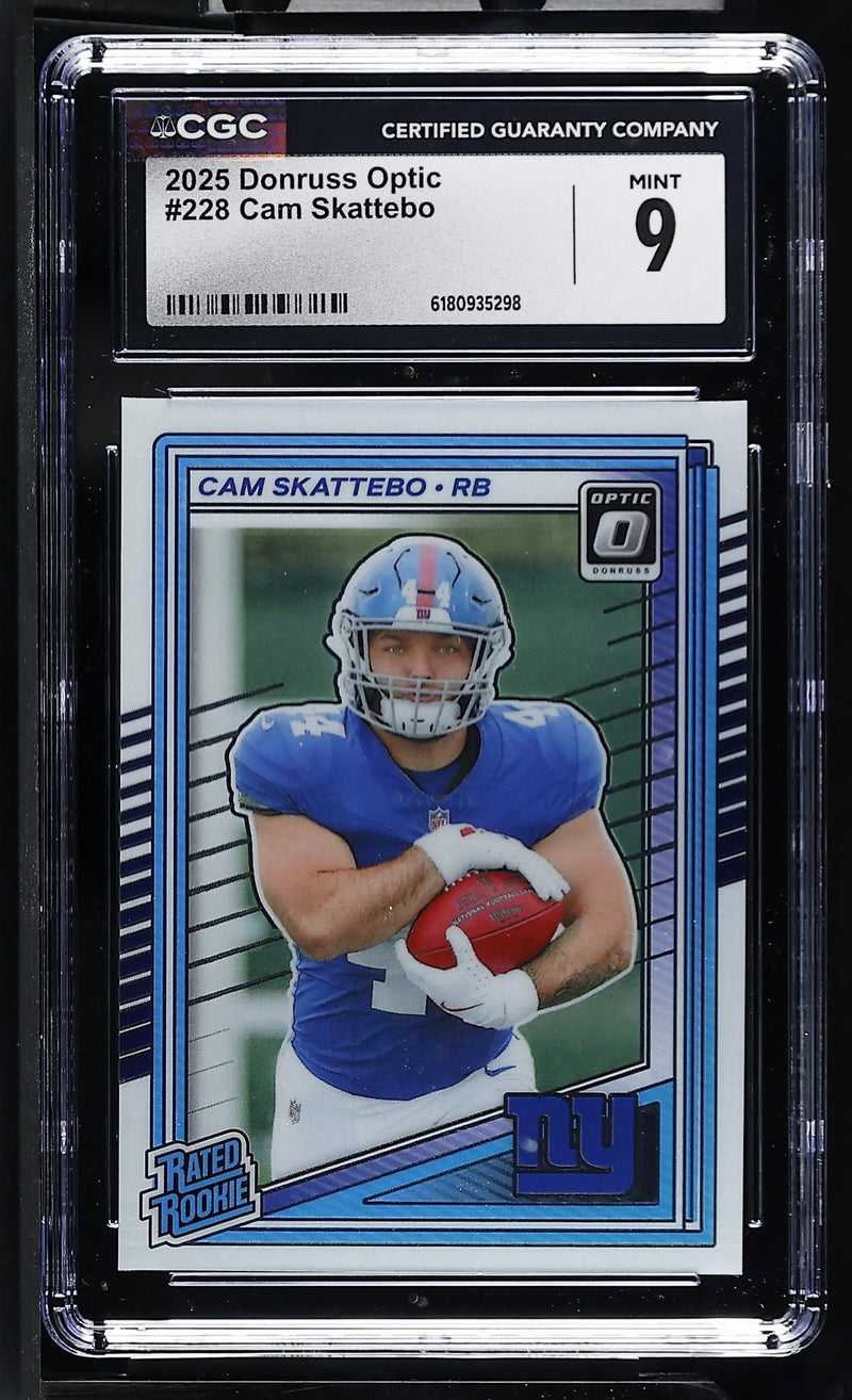 2025 Donruss Optic #228 Cam Skattebo Rated Rookie CGC 9