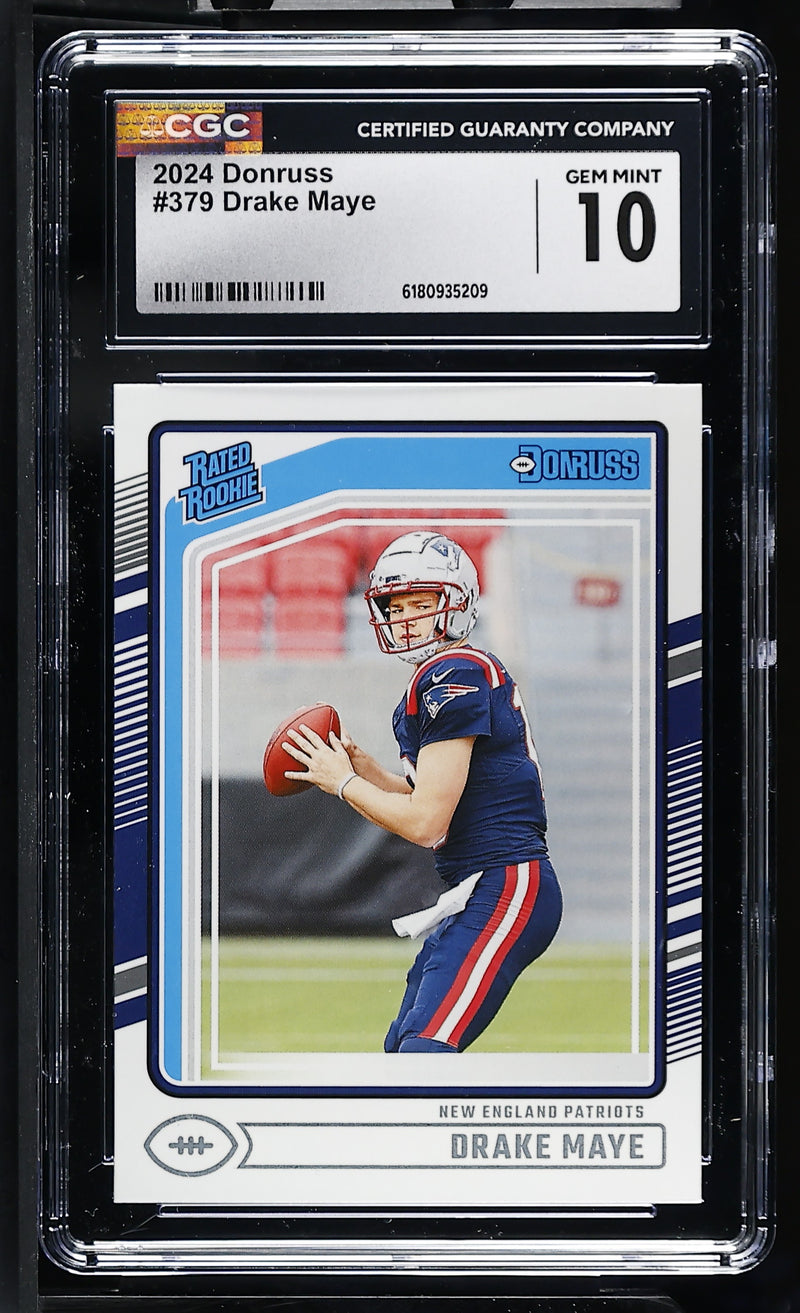 2024 Donruss #379 Drake Maye Rated Rookie CGC 10