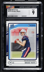 2024 Donruss #379 Drake Maye Rated Rookie CGC 9