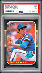 1987 Donruss Rated Rookie Greg Maddux #36 PSA 7