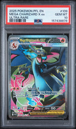 2025 Pokemon Mega Evolution Phantasmal Flames Ultra Rare Mega Charizard X Ex #109 PSA 10