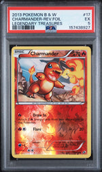 2013 Pokemon Black and White Legendary Treasures Reverse Holo Charmander #17 PSA 5