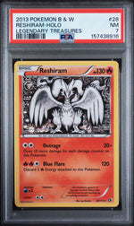 2013 Pokemon Black and White Legendary Treasures Reshiram #28 PSA 7