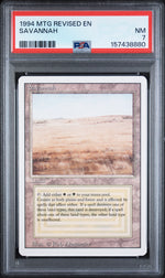 1994 Magic the Gathering Revised Edition Savannah PSA 7