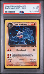 2000 Pokemon Team Rocket Holo Dark Machamp #10 PSA 6