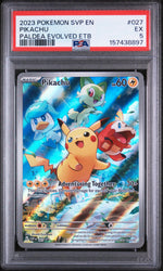 2023 Pokemon Scarlet and Violet Paldea Evolved Elite Trainer Box Pikachu #027 PSA 5