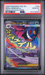 2026 Pokemon Mega Evolution Ascended Heroes Mega Attack Rare Mega Gengar Ex #269 PSA 10